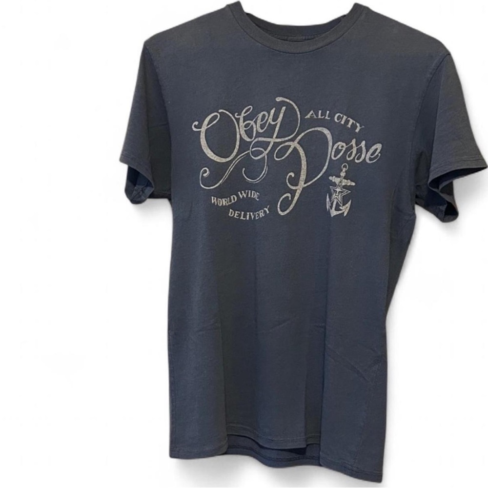 Obey Navy Graphic Tee